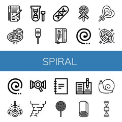spiral icon set
