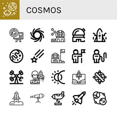 Set of cosmos icons