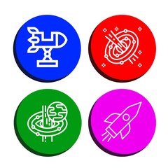 Set of galaxy icons