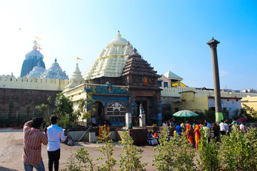 Visitors near sri jagannath temple puri are enjoying infront of temple after renovation date 20 february 2020 Puri Odisha India