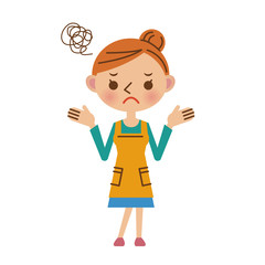 不満・困っている表情の主婦