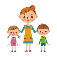 主婦と子供たち