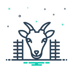 Mix icon for goat in pen