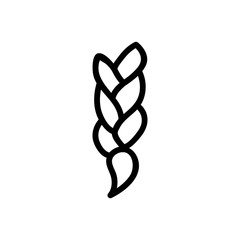 braid Icon vector. Thin line sign. Isolated contour symbol illustration - obrazy, fototapety, plakaty