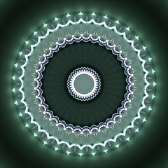 Seamless pattern with a kaleidoscope Mandala