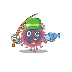 A Picture of funny Fishing microbiology coronavirus design