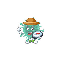 Coronaviruses an experienced explorer working using a compass