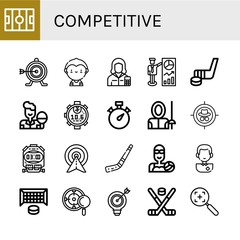 competitive simple icons set