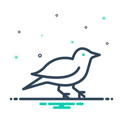 Mix icon for bird 