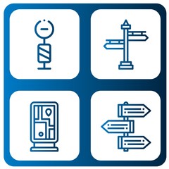 Set of guidepost icons