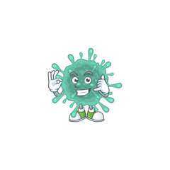 Call me funny gesture coronaviruses mascot cartoon design