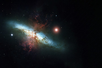 Fototapeta na wymiar Cosmic nebula in deep space. Elements of this image were furnished by NASA.