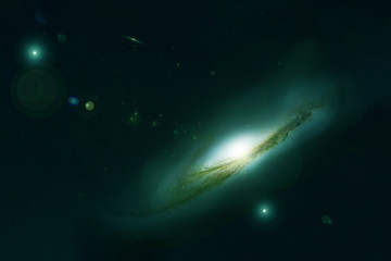 Naklejka na ściany i meble Cosmic nebula in deep space. Elements of this image were furnished by NASA.