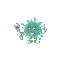 mascot design style concept of coronaviruses mechanic