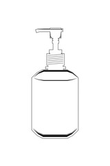 bottle of hand sanitizer alcohol gel