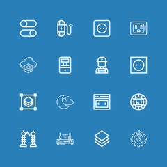 Editable 16 switch icons for web and mobile