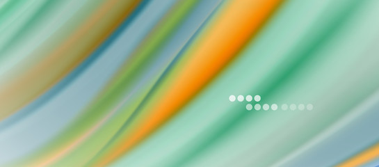 Wave lines abstract background, smooth silk design with rainbow style colors. Liquid fluid color waves. Vector Illustration