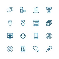 Editable 16 ui icons for web and mobile