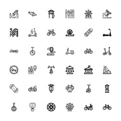 Editable 36 ride icons for web and mobile
