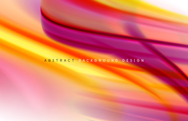 Abstract background - fluid color gradient waves, with dynamic motion line effect. Vector Illustration For Wallpaper, Banner, Background, Card, Book Illustration, landing page