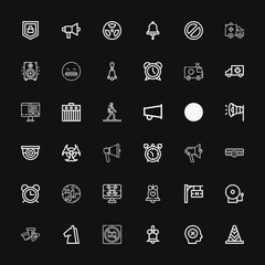 Editable 36 alert icons for web and mobile