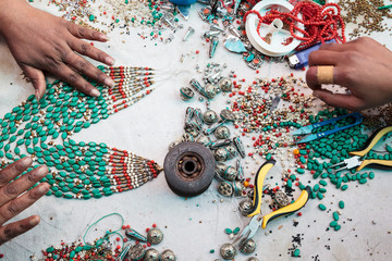 Tibetan jewellery making