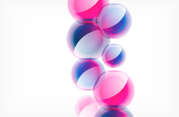 Abstract background - glass shiny transprent hexagon shapes overlapping eath other. Vector Illustration For Wallpaper, Banner, Background, Card, Book Illustration, landing page