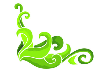 Green flora ornament decoration