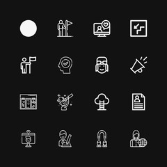 Editable 16 career icons for web and mobile