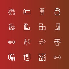 Editable 16 fit icons for web and mobile