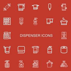 Editable 22 dispenser icons for web and mobile