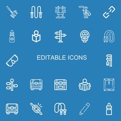 Fototapeta premium Editable 22 editable icons for web and mobile