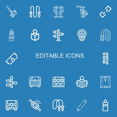 Editable 22 editable icons for web and mobile