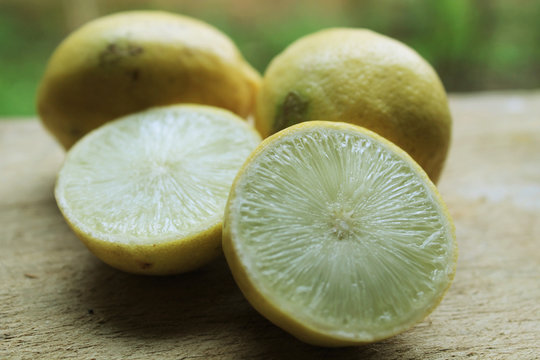 Lime in on a wooden board