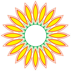 Beautiful vector circular background. Fractal image