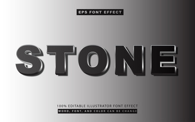 Fototapeta premium Black stone text effect style. Editable alphabet can use for element headline cover, banner, website, poster, game