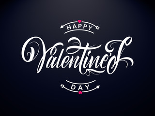 Vector illustration. Happy Valentines Day typography vector design for greeting cards and poster. Design template celebration.