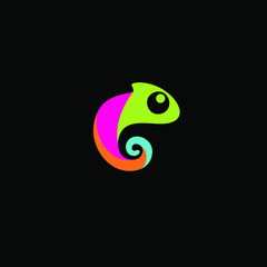 chameleon modern simple logo © Alpha Vector