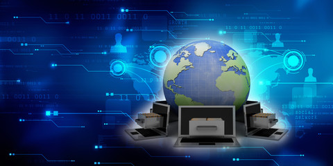 3d rendering computer folder network 