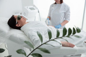 Cosmetology and beauty procedures in clinic