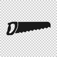 Saw blade icon in flat style. Working tools vector illustration on white isolated background. Hammer business concept.