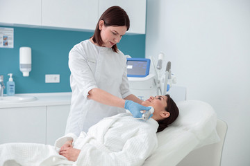 Cosmetology and beauty procedures in clinic