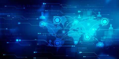 2d illustration Business Network concept