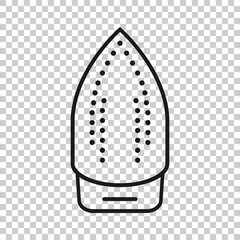 Iron icon in flat style. Laundry equipment vector illustration on white isolated background. Ironing business concept.