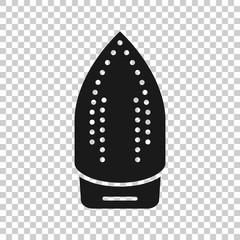 Iron icon in flat style. Laundry equipment vector illustration on white isolated background. Ironing business concept.