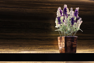 Fake Plant Simulation white and purple flower, Handmade for Decoration