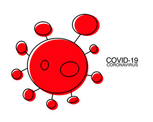 Coronavirus (COVID-19) Illustration and written text.