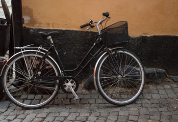 old bicycle on the street