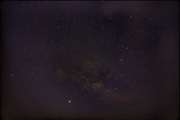 The milky way and stars at night