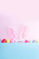 Easter scene with rabbit ears